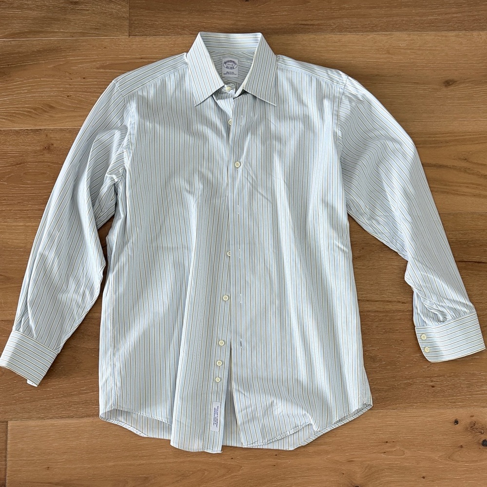 Brooks Brothers Light Blue Striped Dress Shirt